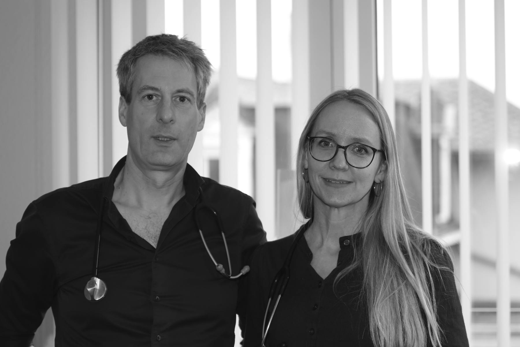 Die Praxisinhaber Frau Dr. Korff und Herr Prof. Pleger